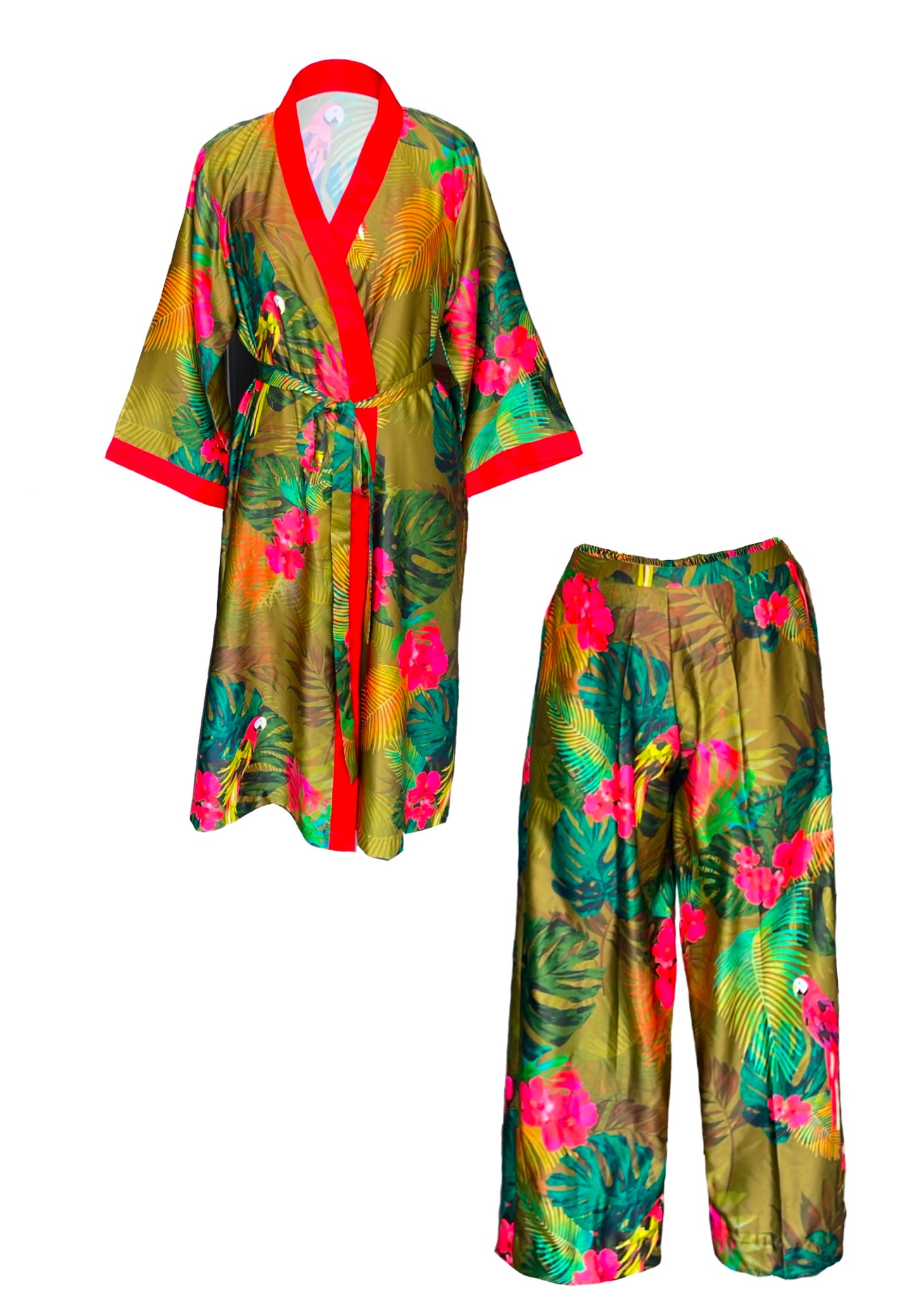 OLIVE KIMONO SET